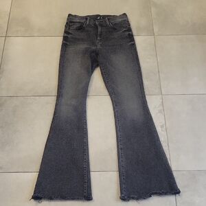 MOTHER Charcoal Flare Jeans